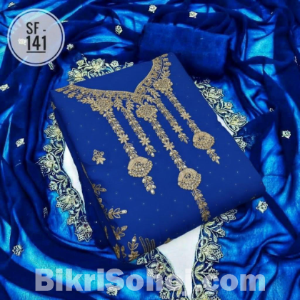 Embroidery georjet three piece